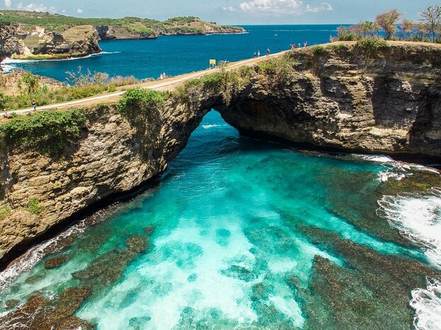 Rock formations on the island of Nusa Penida
