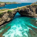 Rock formations on the island of Nusa Penida