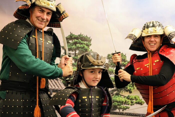 Half Day Kids-Friendly Samurai Ninja Museum and Kimono Tea Ceremony
