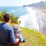 View over Piha Beach, Auckland