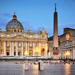 St. Peter's Basilica at dawn in Vatican City, Rome, Italy