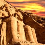 The temple of Abu Simbel in Egypt's ancient Nubia