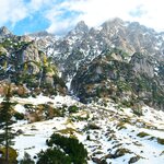 Snow-covered mountain in Romania