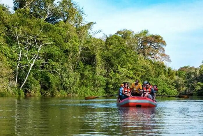 Boat trip along the Iguazu River