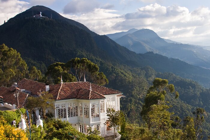Views over Bogotá from the top of Cerro Monserrate