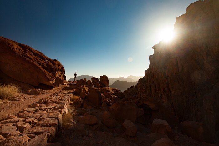 Take a night hike to the summit of Mount Sinai to watch the sunrise