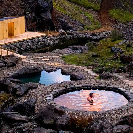 Tour to Husafell Canyon Baths