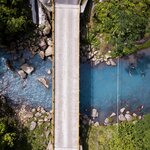 A mineral-rich river crossing near Tenorio National Park