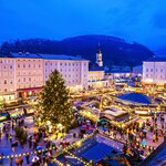 Salzburg's Old Town lights up with their annual Christmas market