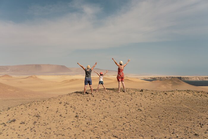 See the coastal desert of Paracas on this active family trip to Peru