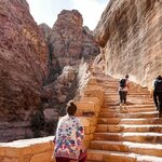 Hike the ancient steps towards Petra