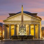Take evening walks in Rome to see historic attractions like the Pantheon
