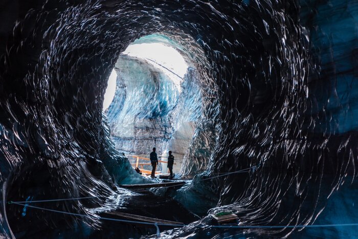 Ice cave tour under Katla glacier