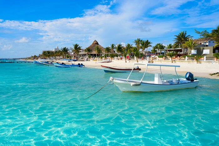 A Puerto Morelos beach along Mexico's Riviera Maya