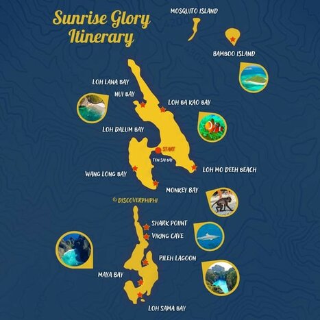Sunrise Glory visit to Maya Bay, Pileh Lagoon & Bamboo Island