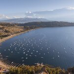 Copacabana's port on Lake Titicaca 