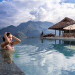 Take a dip in your peronal luxe infinity pool with panoramic vistas overlooking Sapa's terraced hills (photo courtesy of Topas Ecolodge