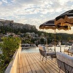 Kick 10 days of luxury off in Athens, with iconic views over the Acropolis (photo courtesy of Dolli Hotel)