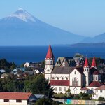 Puerto Varas overlooking the Osorno volcano, Patagonia, Chile