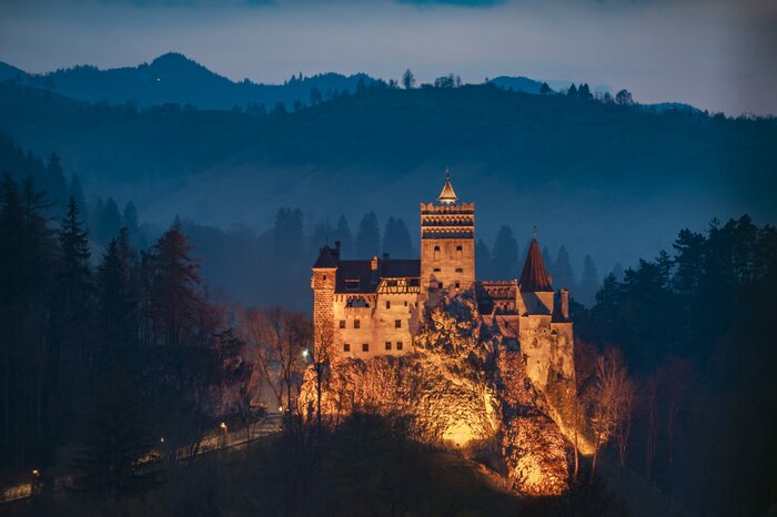 On the way from Brasov to Sibiu visit the Bran Castle  Sighisoara Citadel