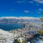Snow blankets the Albanian city of Pogradec in January (photo courtesy of Endri Killo)