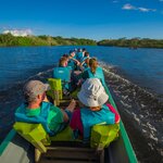 Boating in the Cuyabeno Wildlife Reserve