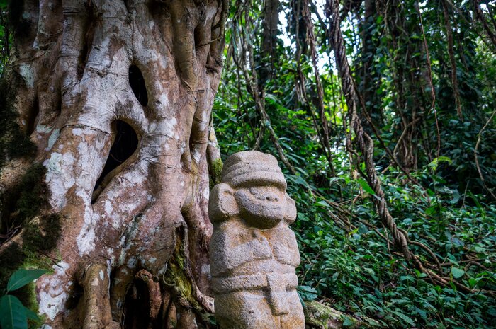 Check out ancient figures in San Agustín Archaeological Park, Colombia