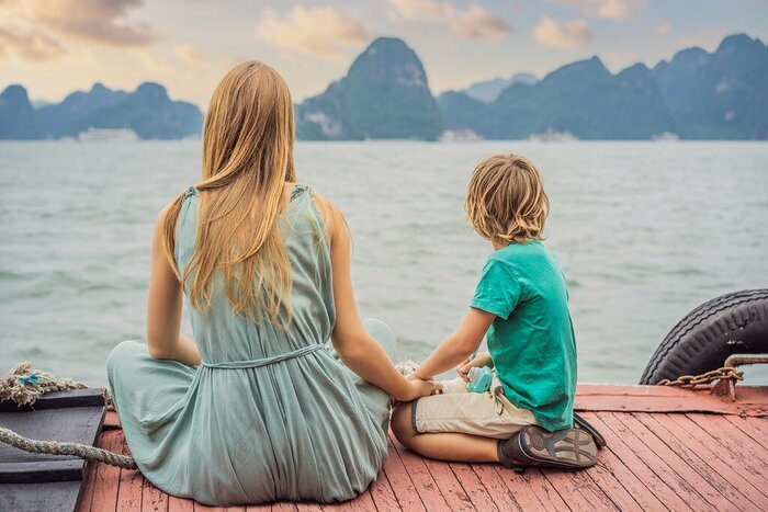 Spend time with your family exploring the emerald waters of Ha Long Bay