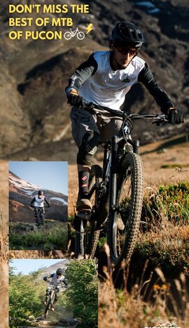 Bike Tour Adventure descending the Villarrica Volcano