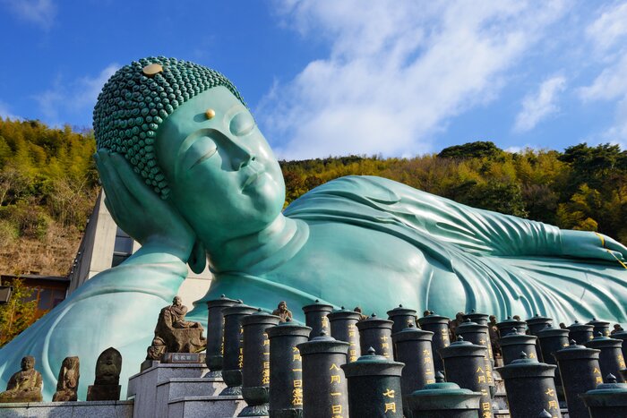 See the immense reclining Buddha in Fukuoka