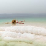 Soak your cares away in the therapeutic salty waters of the Dead Sea