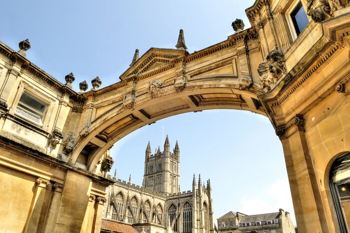 Step into the scenes of a period piece as you explore Bath's elegant architecture and Georgian squares