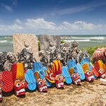 Traditional carved masks in Galle