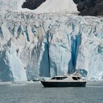 Boating past Perito Moreno Glacier