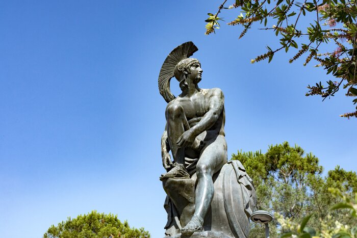 Begin your walk at the statue of Theseus, the mythical founder of Athens