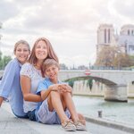 A family visiting Paris