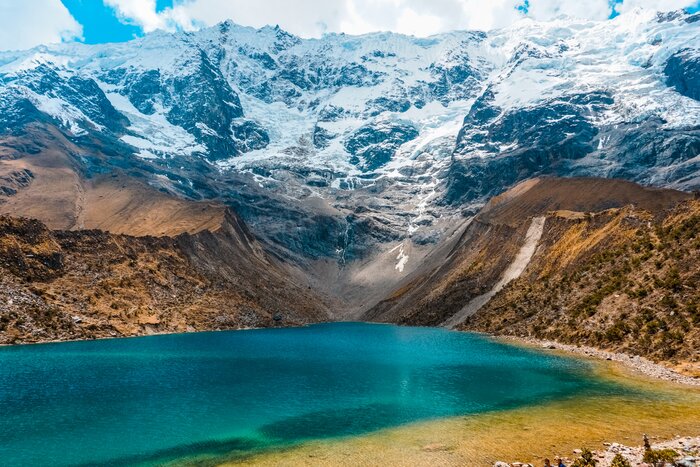 En route to Machu Picchu, you'll hike to Humantay Lake