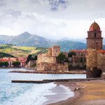 Bay of Collioure with fortified church of Notre-Dame des Anges