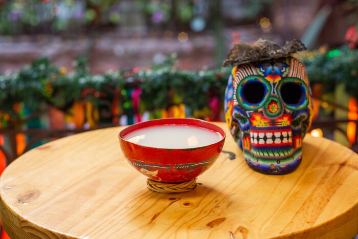 Sample the sacred Aztec drink of pulque (fermented agave juice) in an atmospheric cave dining experience at Teotihuacán