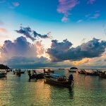 A colorful sunset on the Tam Giang Lagoon