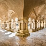 Cloister courtyard of Fontenay Abbey