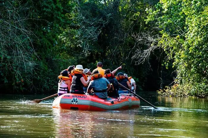 Boat trip along the Iguazu River