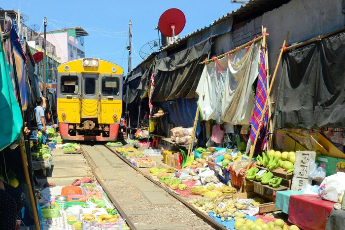 Railway market in Bangkok