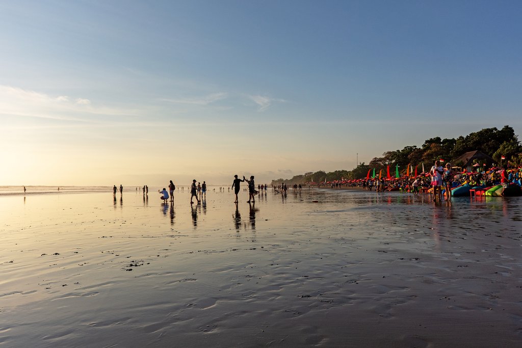 Sunset at the beach in Seminyak