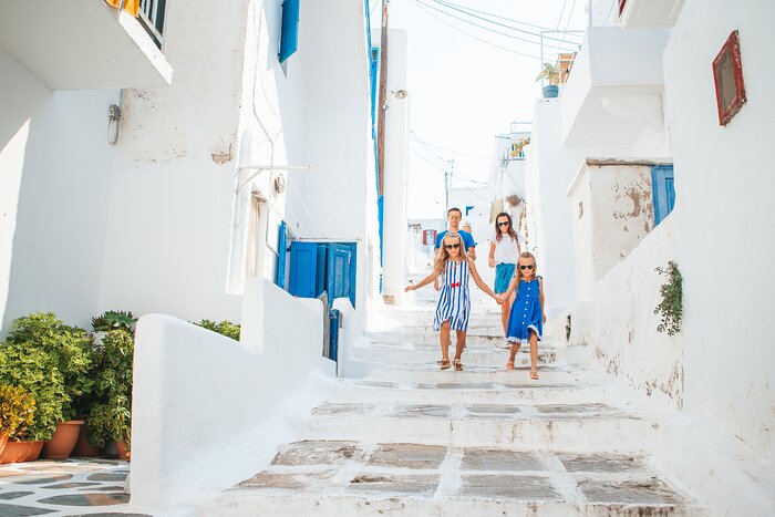 Spend time in Mykonos with the whole family