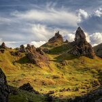 Trek to the iconic rocks of Old Mann of Storr in Skye and take in the views from within