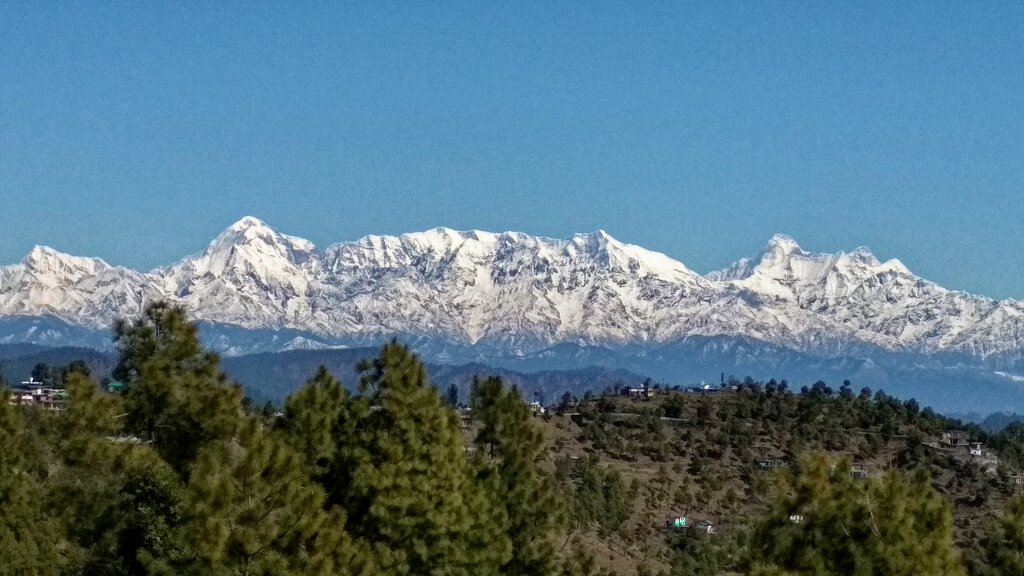 View of snow peaks
