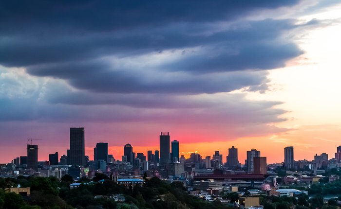 Sunset in Johannesburg, South Africa
