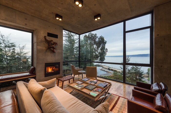 Stay at a 5-star design hotel overlooking Lago Llanquihue and the Osorno volcano (photo courtesy of Hotel AWA)