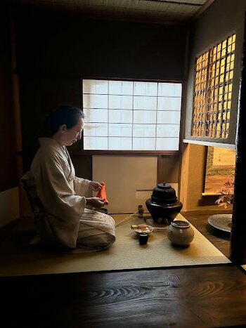 Japanese Tea Ceremony at a Space  Enveloped in Japanese Beauty in Kyoto